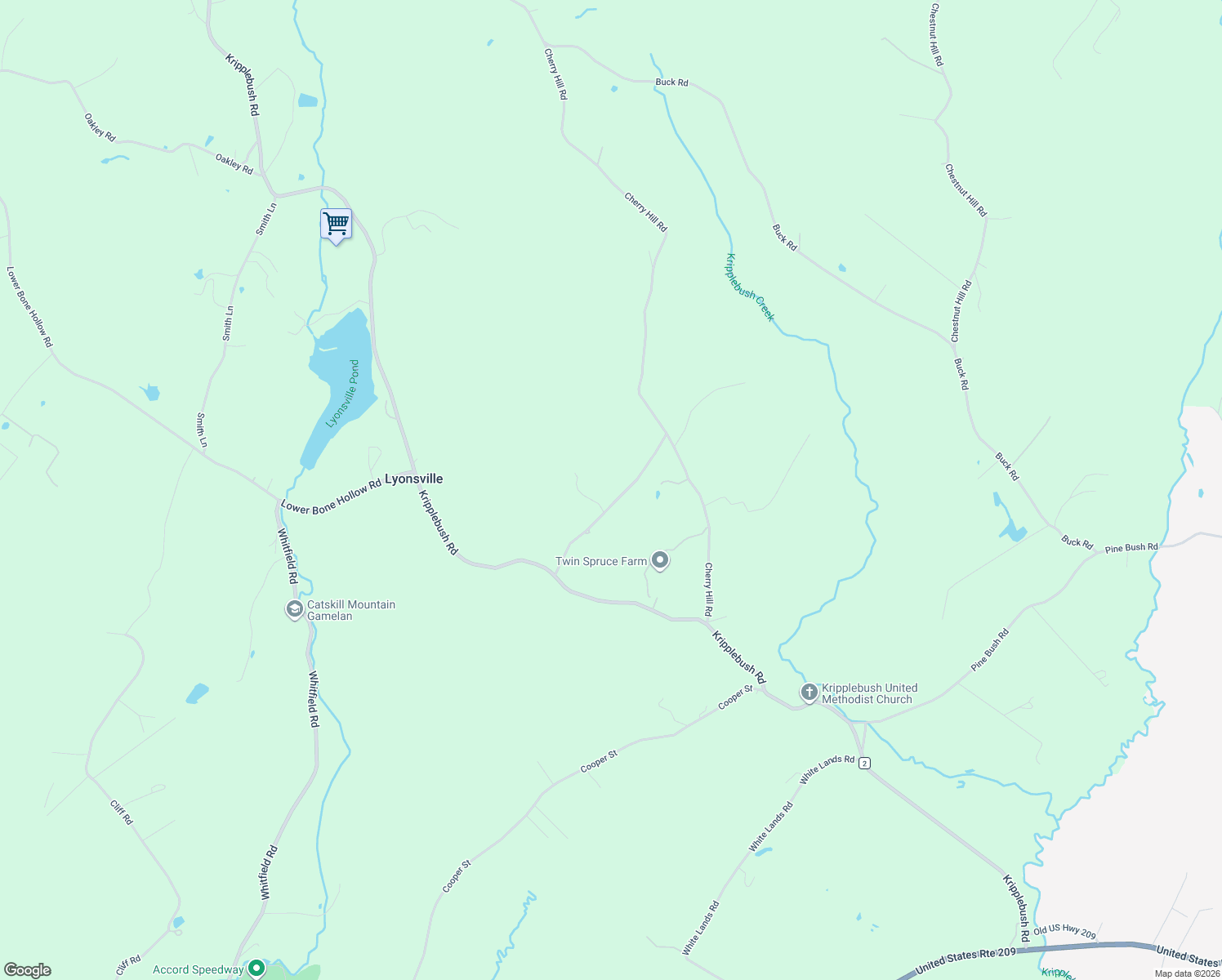 map of restaurants, bars, coffee shops, grocery stores, and more near 57 Hornbeck Road in Accord