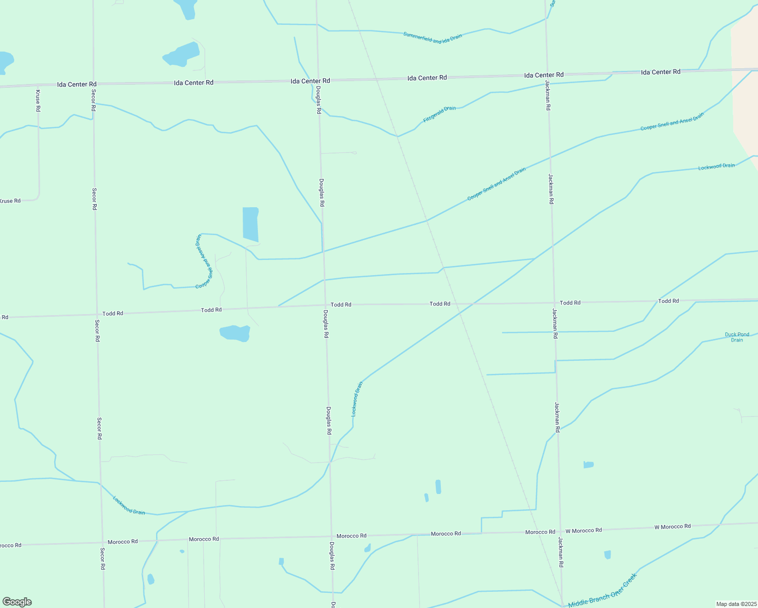 map of restaurants, bars, coffee shops, grocery stores, and more near 12562 Todd Road in Ida