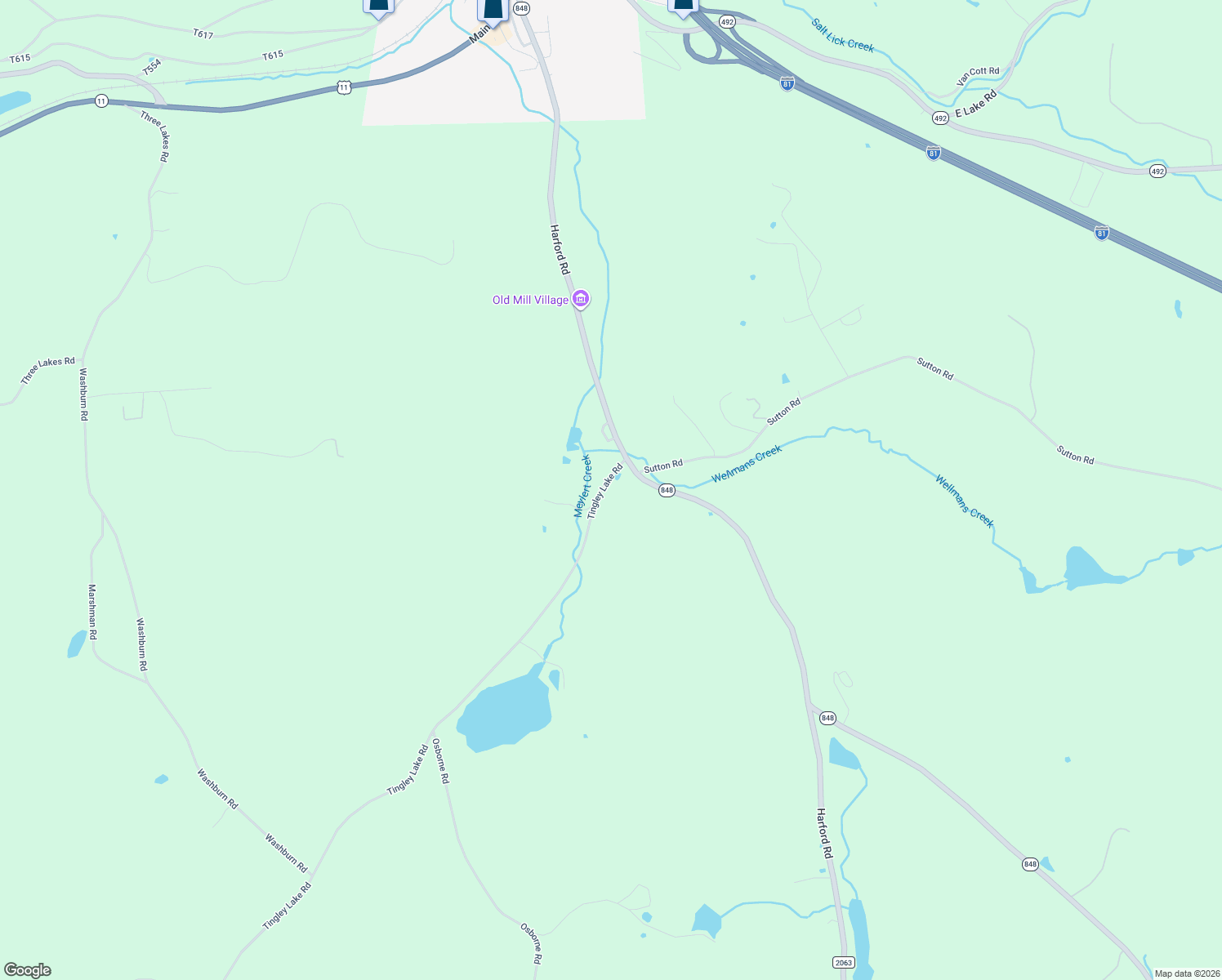 map of restaurants, bars, coffee shops, grocery stores, and more near 6620 Tingley Lake Road in New Milford