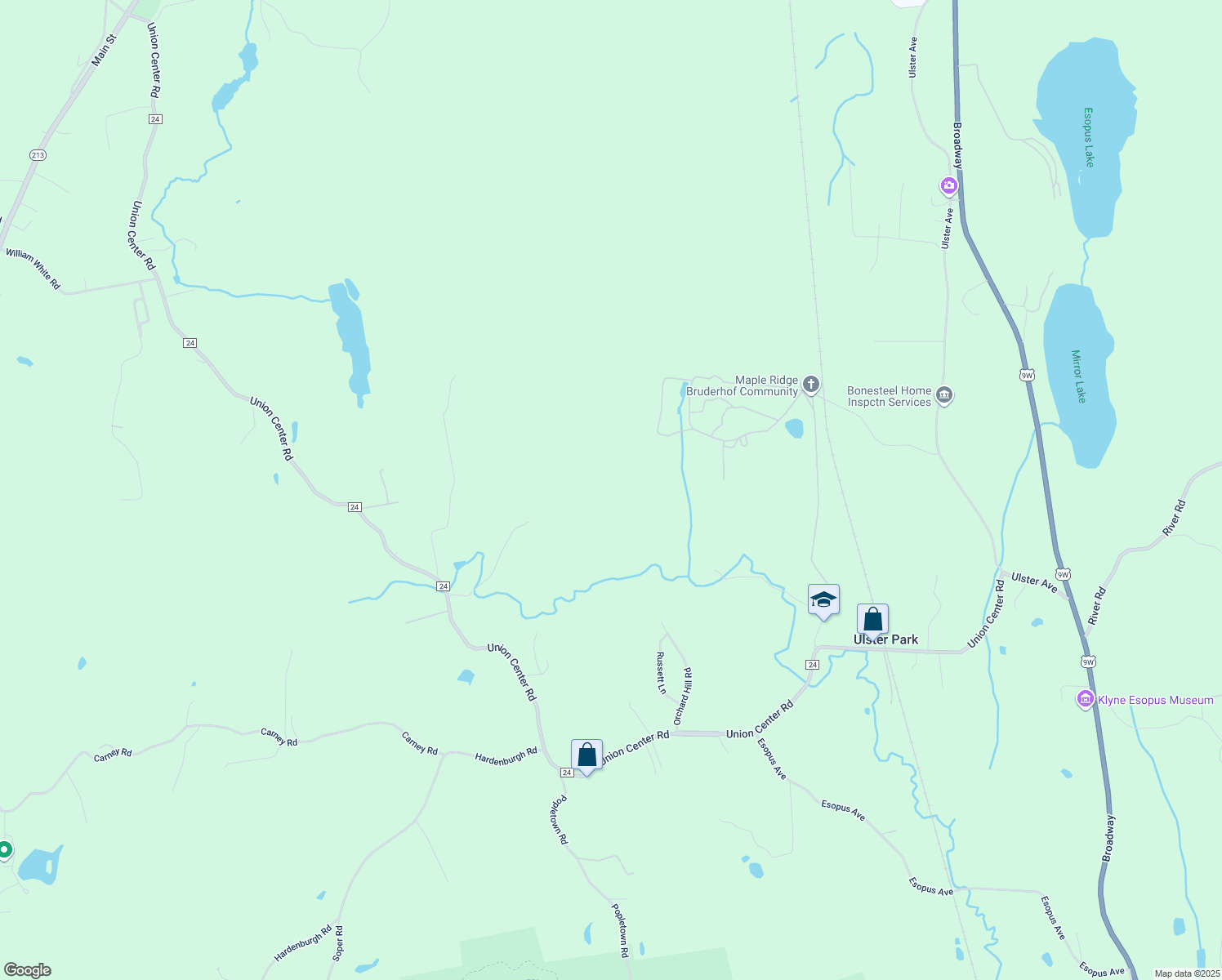 map of restaurants, bars, coffee shops, grocery stores, and more near in Ulster Park