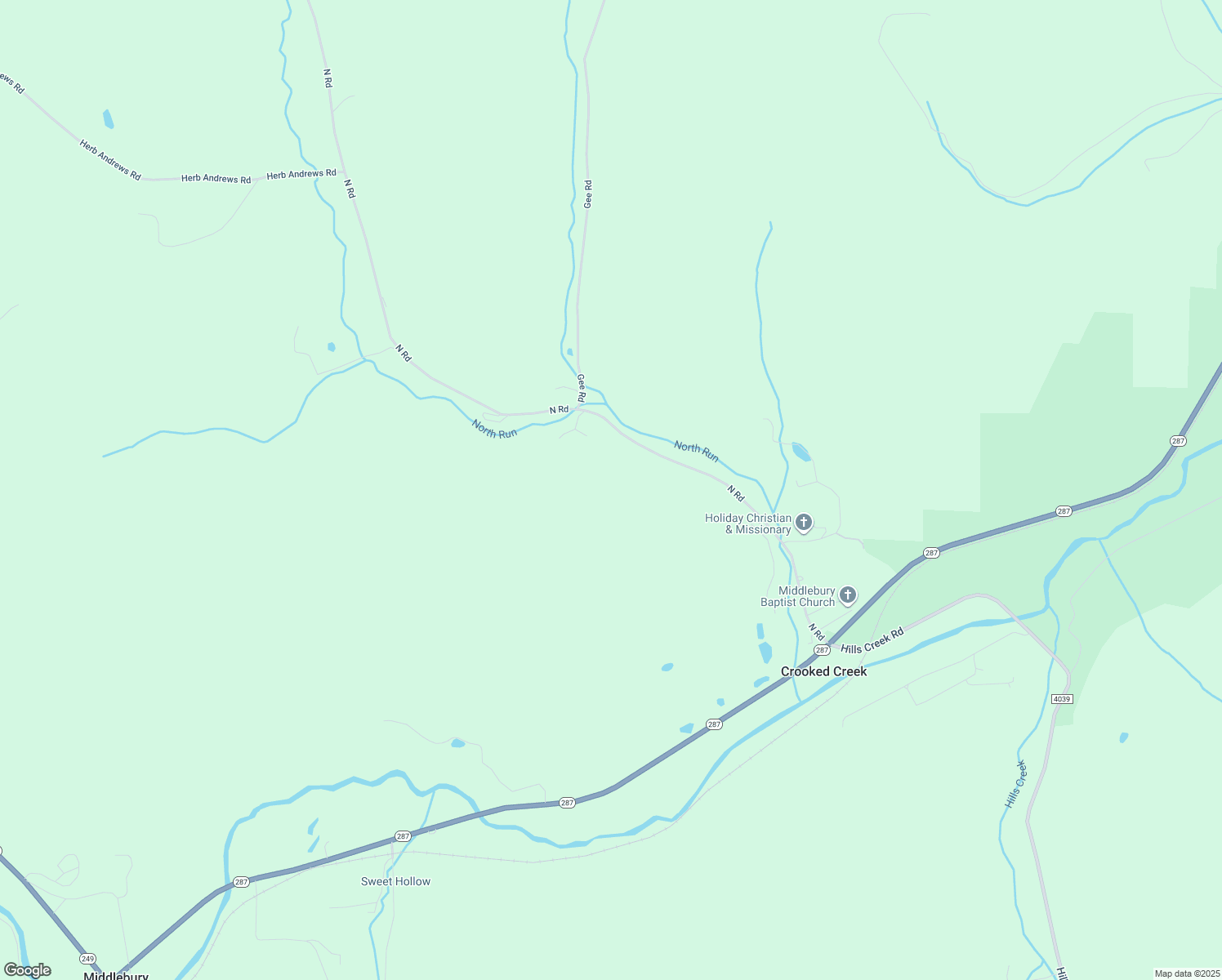 map of restaurants, bars, coffee shops, grocery stores, and more near 417 North Road in Middlebury Center