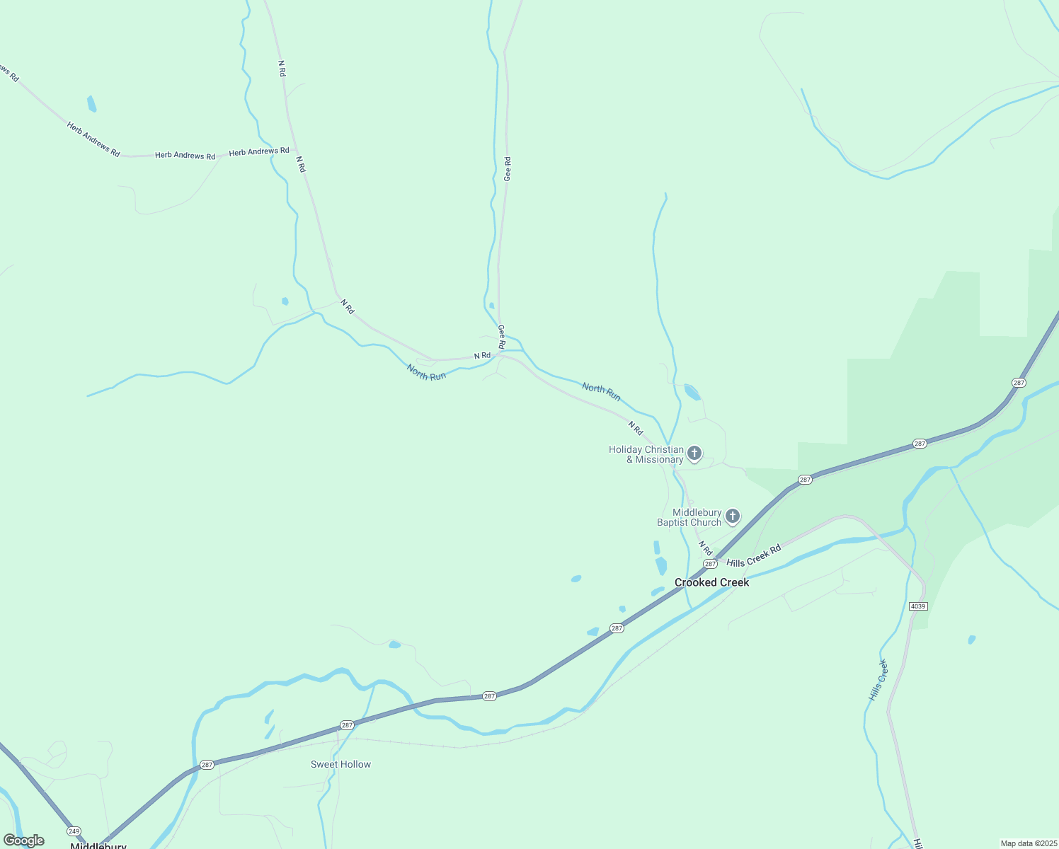 map of restaurants, bars, coffee shops, grocery stores, and more near 417 North Road in Middlebury Center