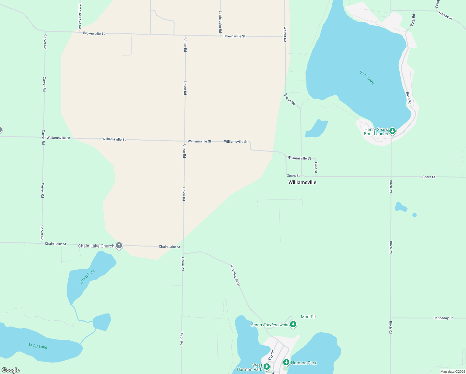 map of restaurants, bars, coffee shops, grocery stores, and more near 15607 Williamsville Road in Vandalia