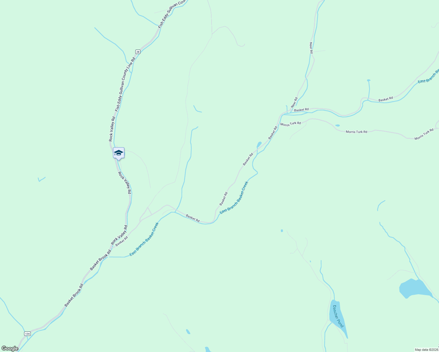 map of restaurants, bars, coffee shops, grocery stores, and more near 265 Basket Road in Long Eddy