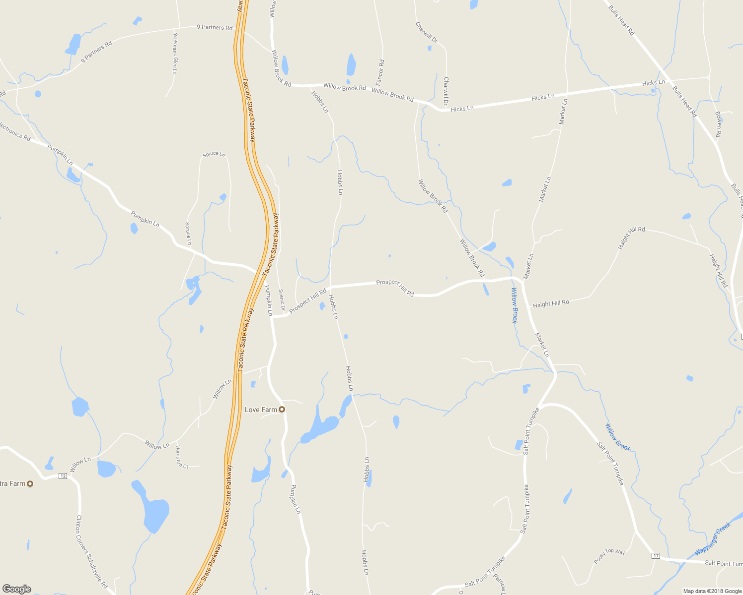 map of restaurants, bars, coffee shops, grocery stores, and more near 96 Prospect Hill Road in Clinton Corners