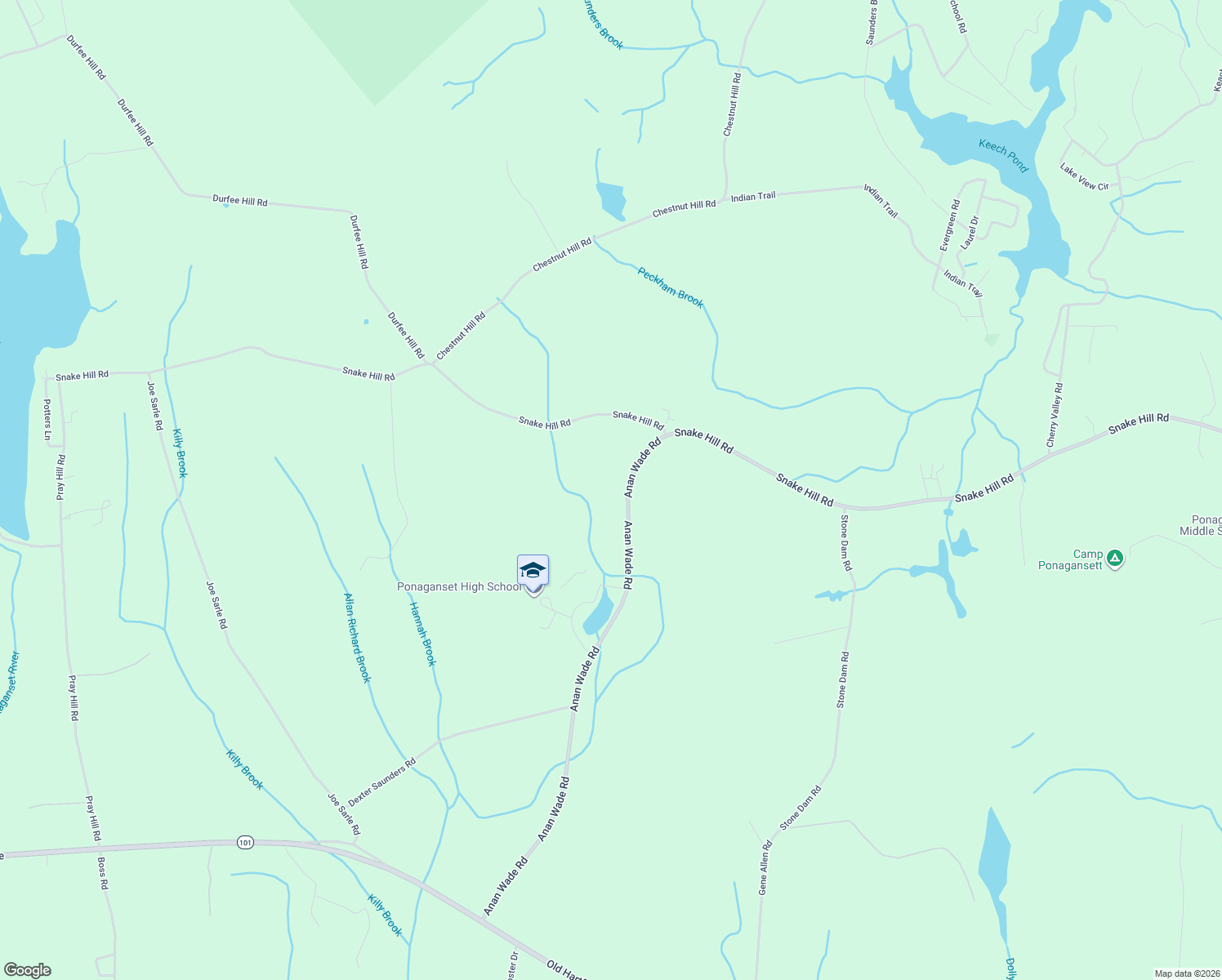 map of restaurants, bars, coffee shops, grocery stores, and more near 37 Anan Wade Road in Glocester