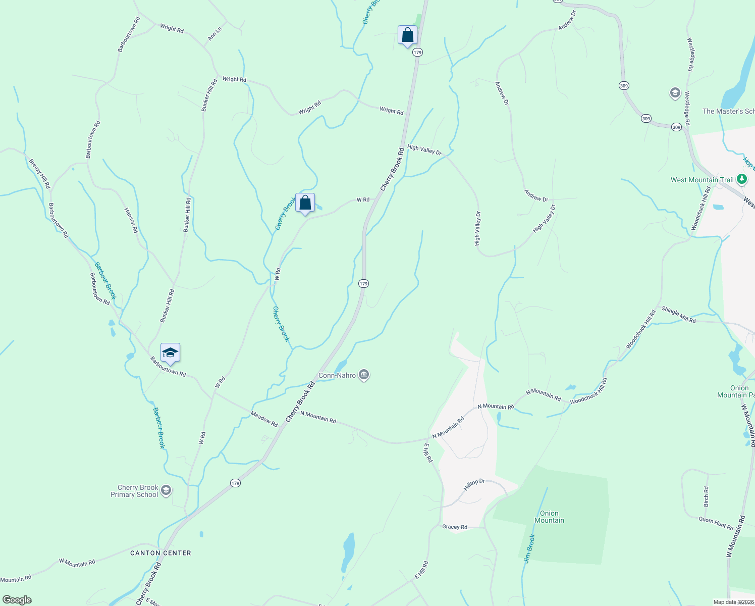 map of restaurants, bars, coffee shops, grocery stores, and more near Bel Aire Ln in Canton