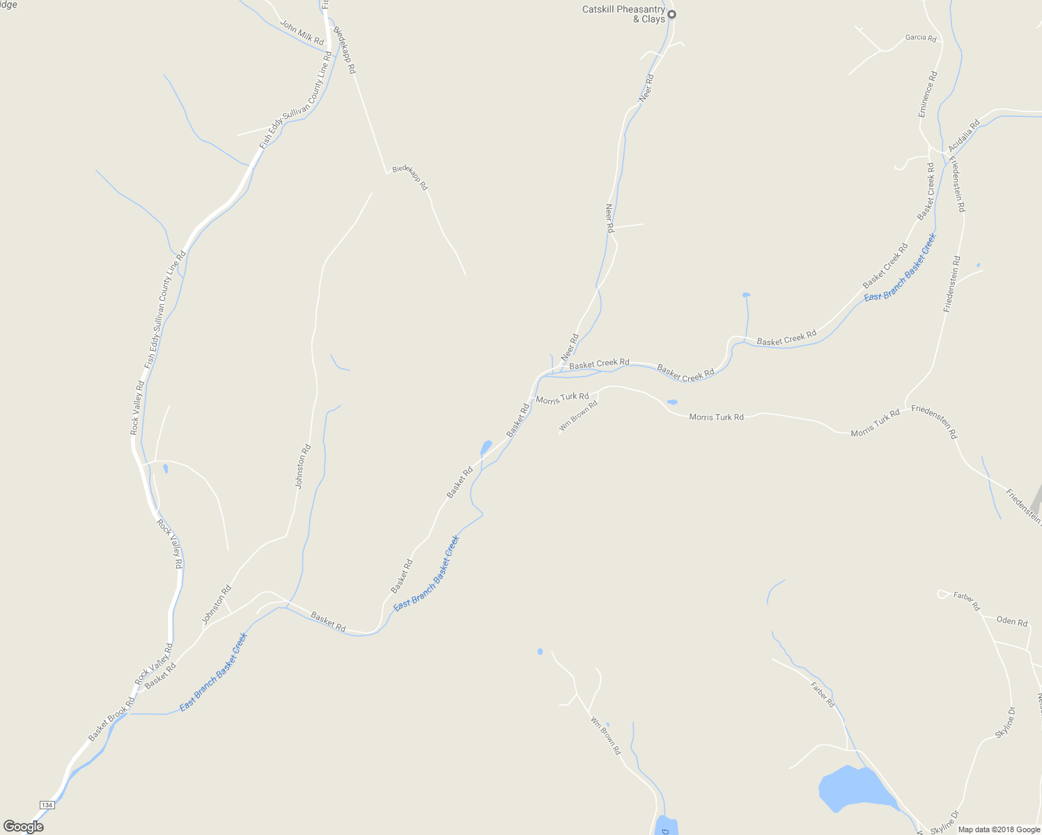 map of restaurants, bars, coffee shops, grocery stores, and more near Basket Road in Long Eddy