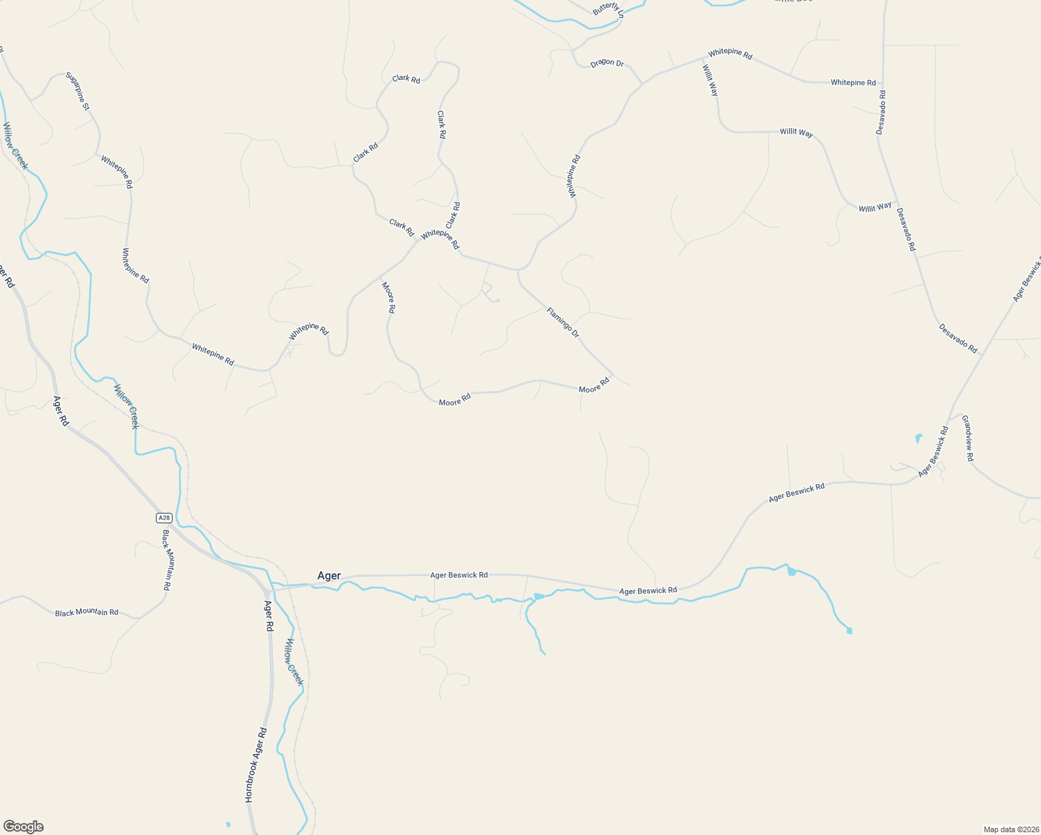 map of restaurants, bars, coffee shops, grocery stores, and more near Ruff Way in Hornbrook