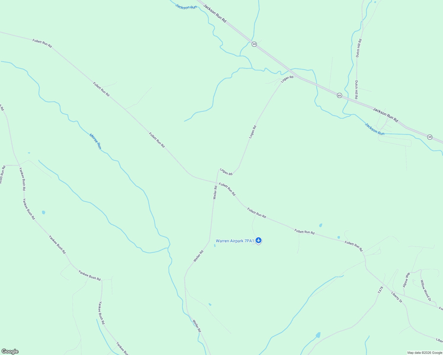 map of restaurants, bars, coffee shops, grocery stores, and more near 93-199 Logan Road in Warren