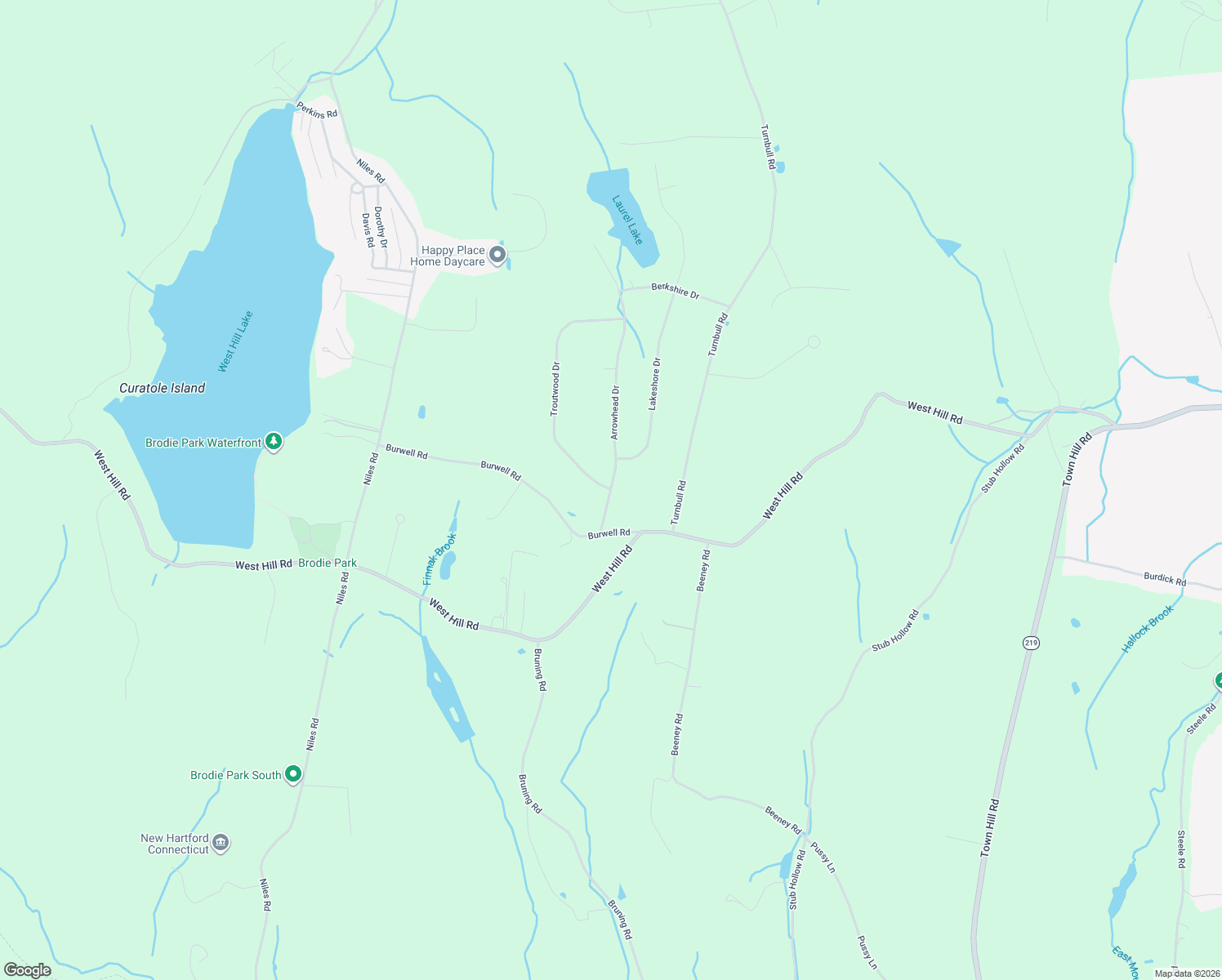 map of restaurants, bars, coffee shops, grocery stores, and more near 96 Arrowhead Dr in New Hartford