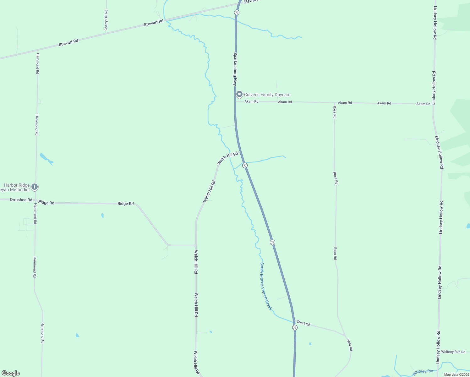 map of restaurants, bars, coffee shops, grocery stores, and more near 20701 Welch Hill Road in Corry