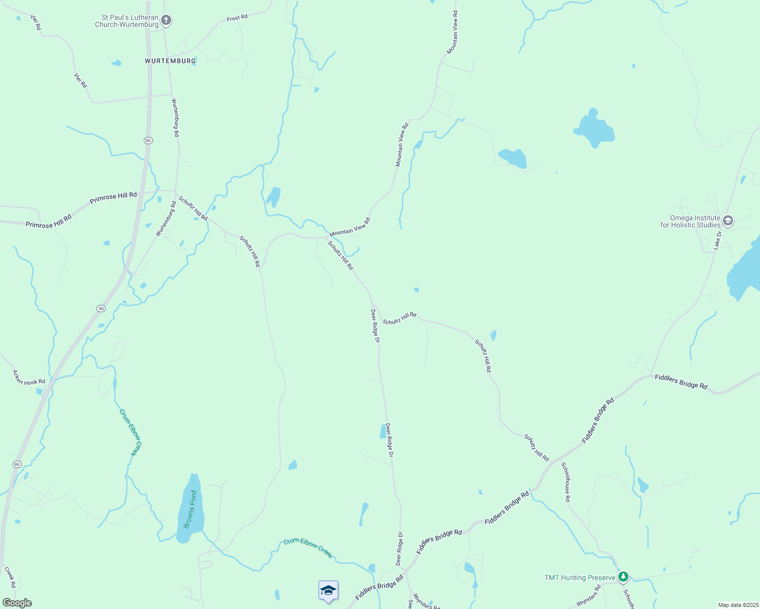 map of restaurants, bars, coffee shops, grocery stores, and more near 242 Schultz Hill Road in Staatsburg