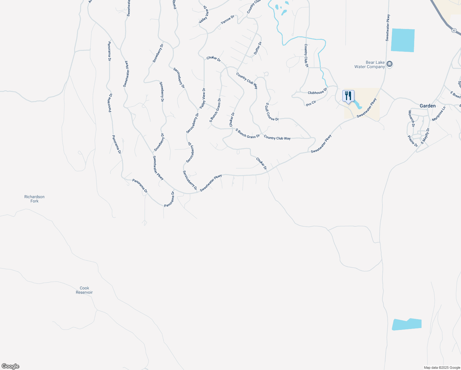 map of restaurants, bars, coffee shops, grocery stores, and more near 3467 South Porcupine Circle in Garden City
