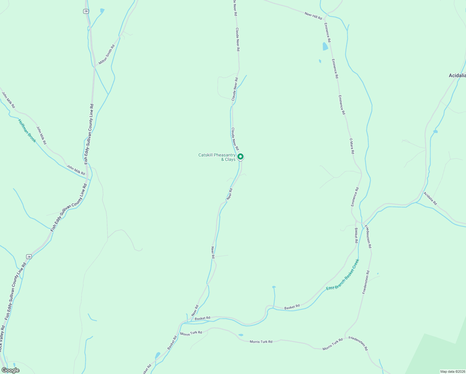 map of restaurants, bars, coffee shops, grocery stores, and more near 216 Neer Road in Long Eddy