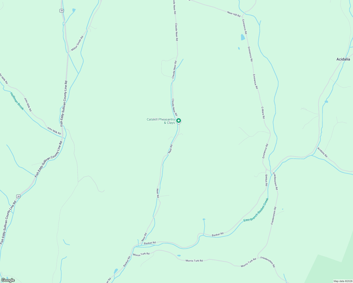 map of restaurants, bars, coffee shops, grocery stores, and more near 216 Neer Road in Long Eddy