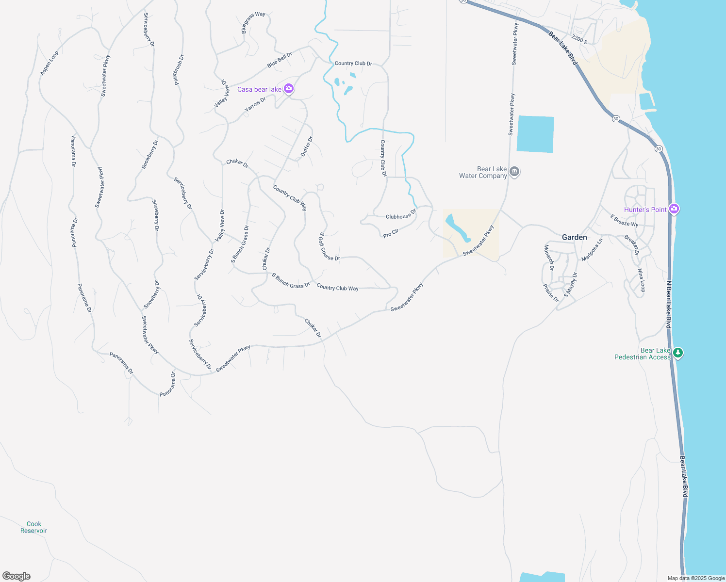 map of restaurants, bars, coffee shops, grocery stores, and more near 3153 Country Club Way in Garden City