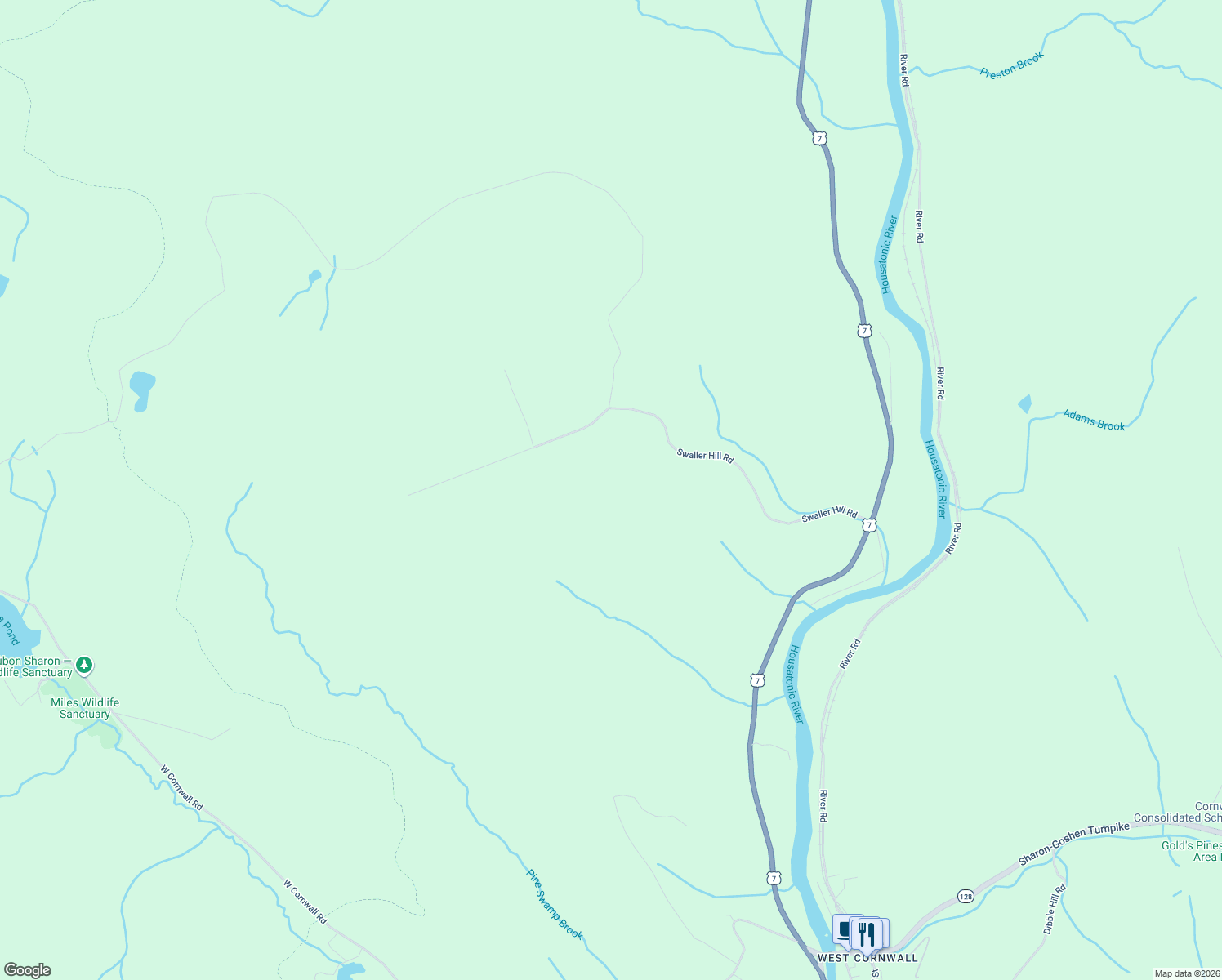 map of restaurants, bars, coffee shops, grocery stores, and more near in Sharon