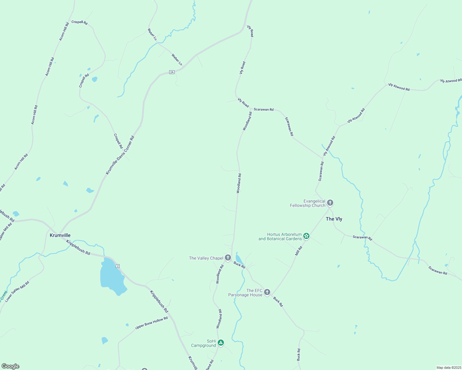 map of restaurants, bars, coffee shops, grocery stores, and more near 134 Woodland Rd in Stone Ridge
