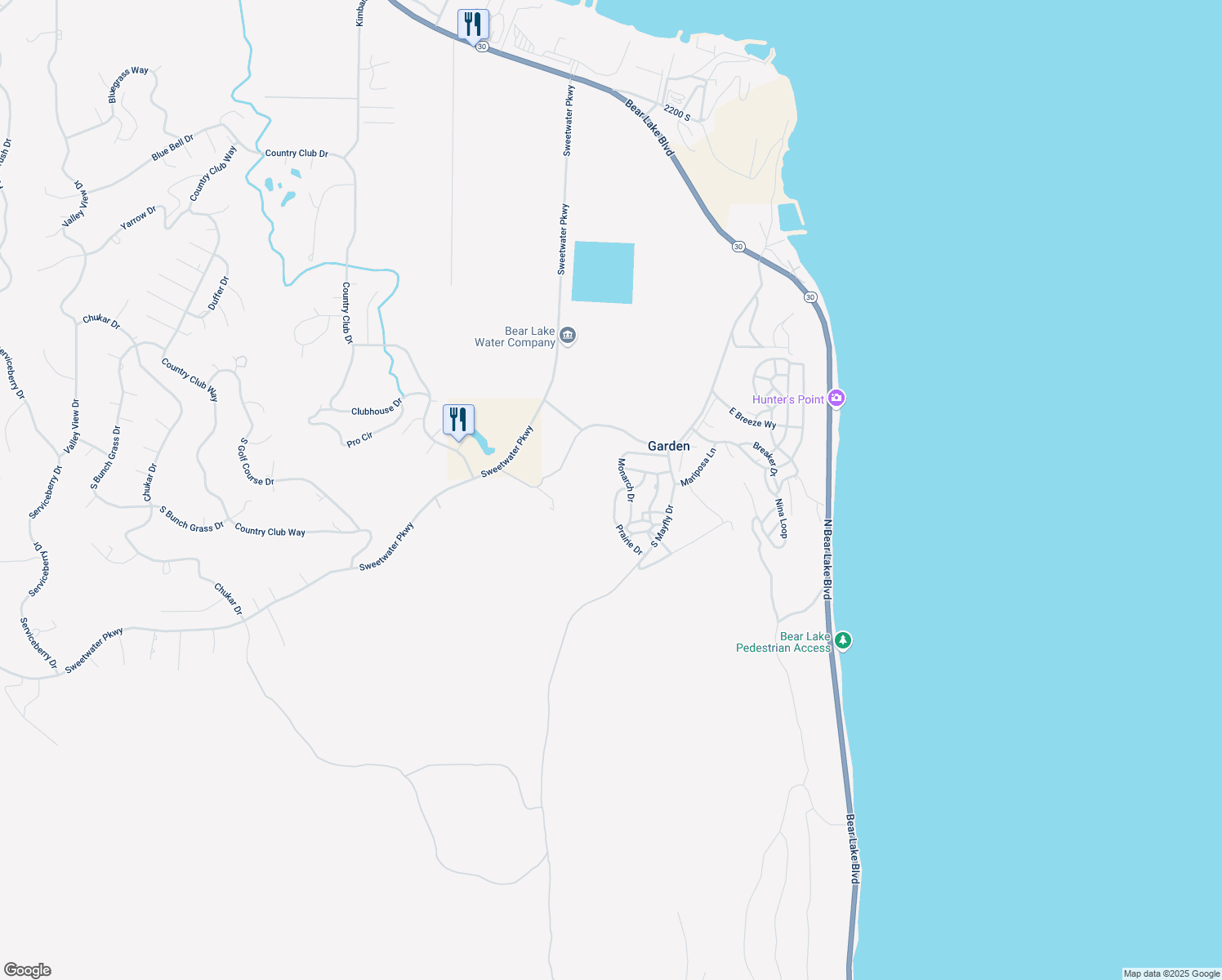 map of restaurants, bars, coffee shops, grocery stores, and more near 3149 South Prairie Dog Way in Garden City