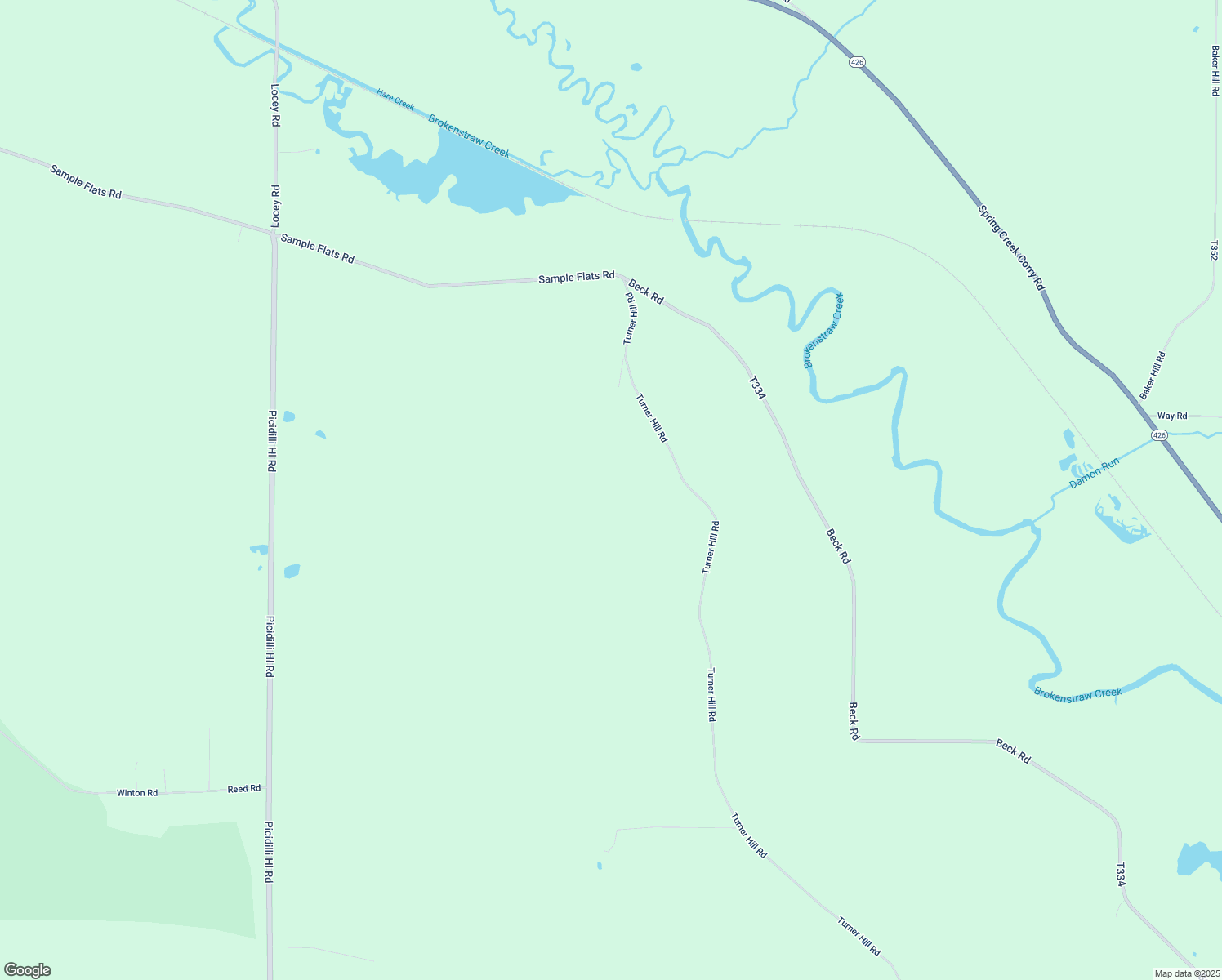 map of restaurants, bars, coffee shops, grocery stores, and more near 2705 Turner Hill Road in Corry
