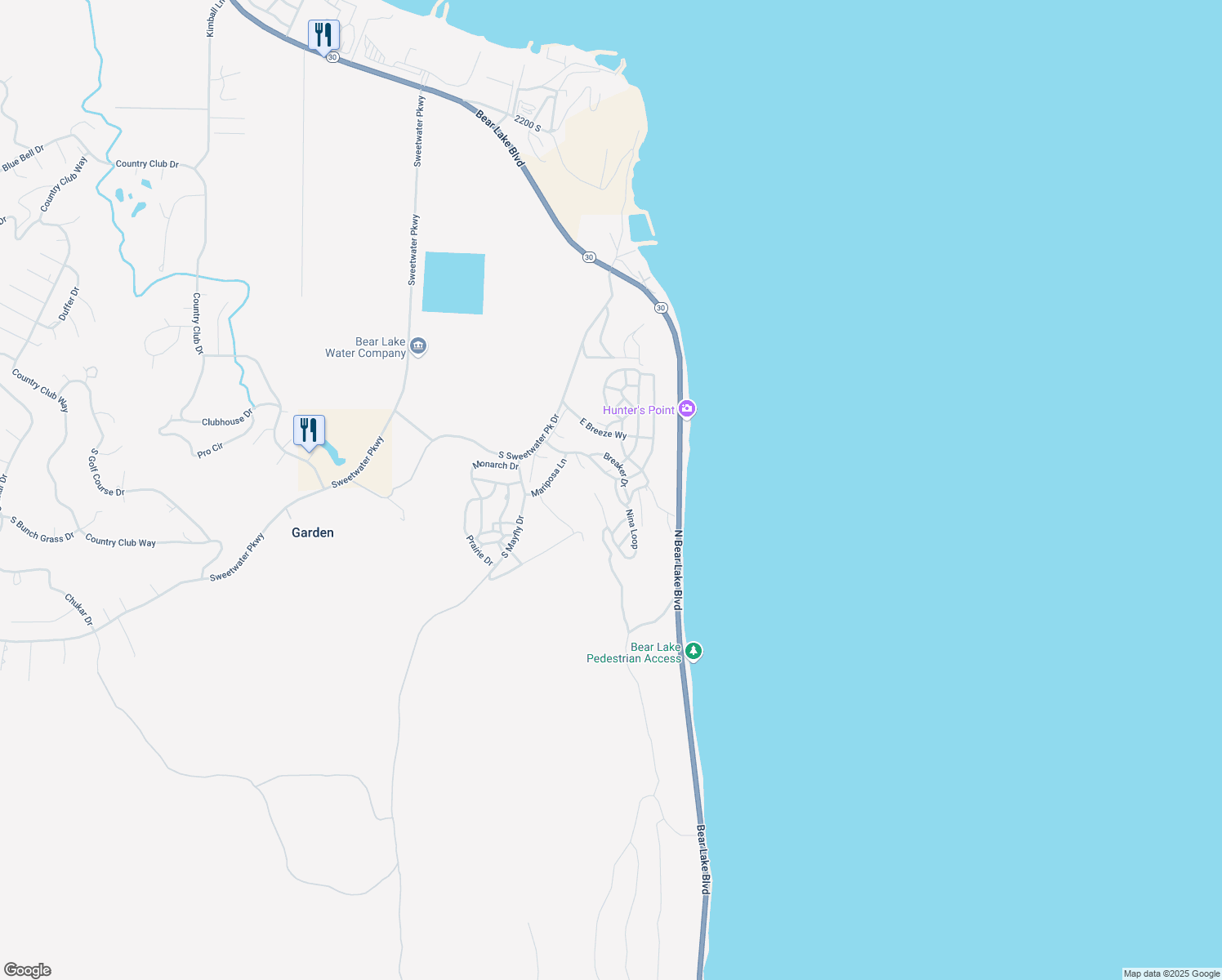 map of restaurants, bars, coffee shops, grocery stores, and more near 3087 Breaker Drive in Garden City