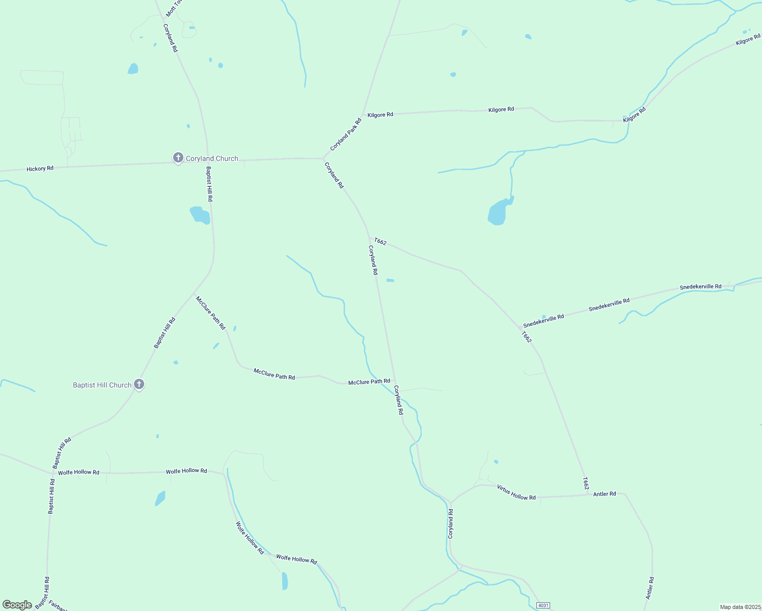 map of restaurants, bars, coffee shops, grocery stores, and more near Coryland Road in Columbia X Road
