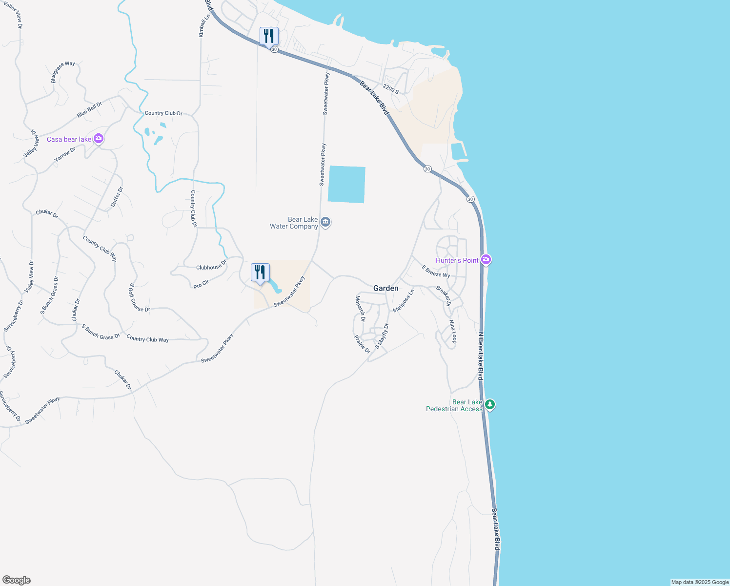 map of restaurants, bars, coffee shops, grocery stores, and more near 3074 Monarch Drive in Garden City