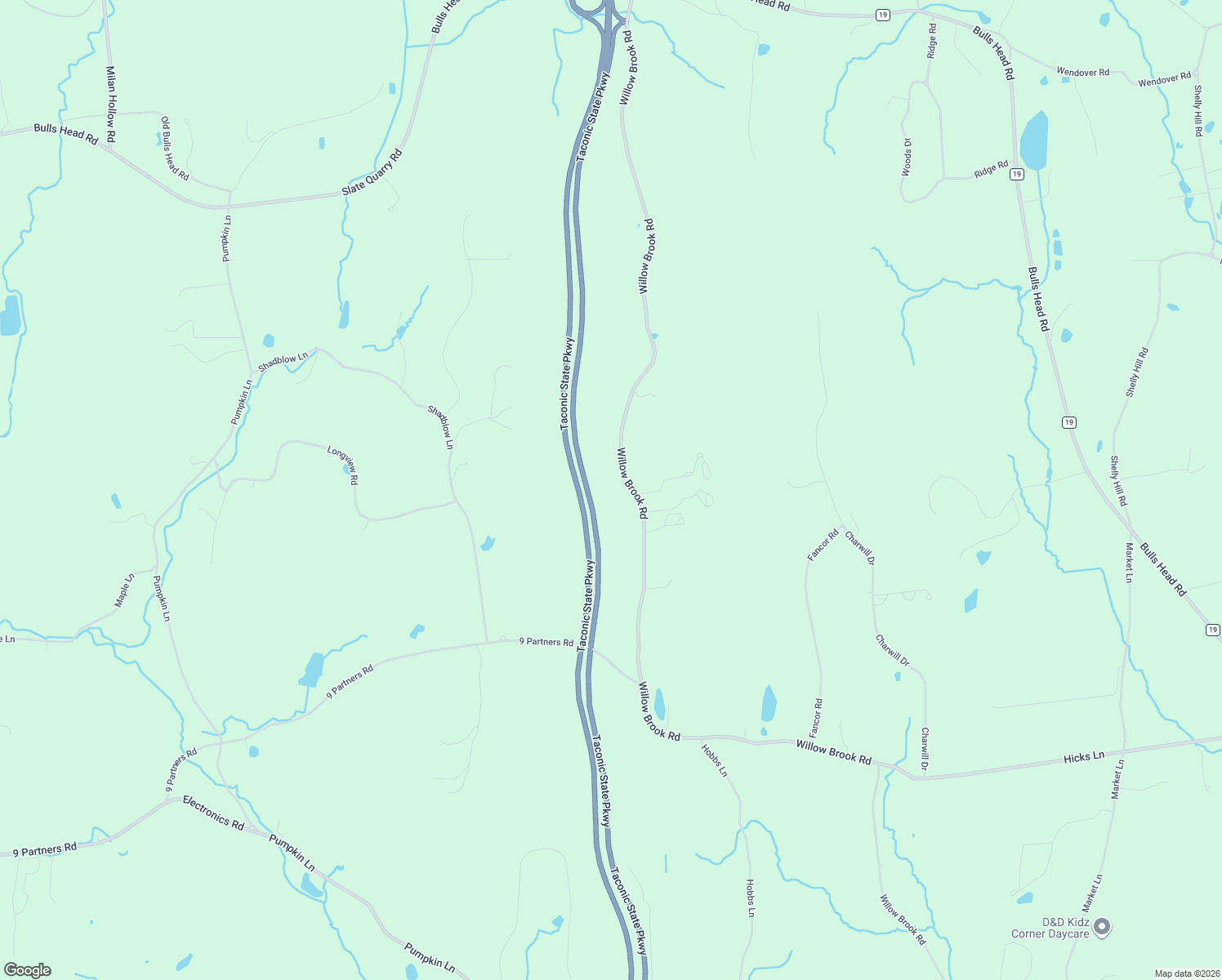 map of restaurants, bars, coffee shops, grocery stores, and more near 443 Willow Brook Road in Clinton Corners