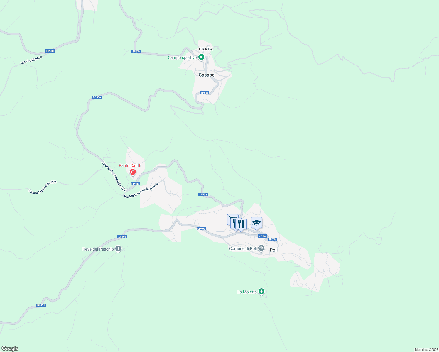 map of restaurants, bars, coffee shops, grocery stores, and more near in Metropolitan City of Rome Capital