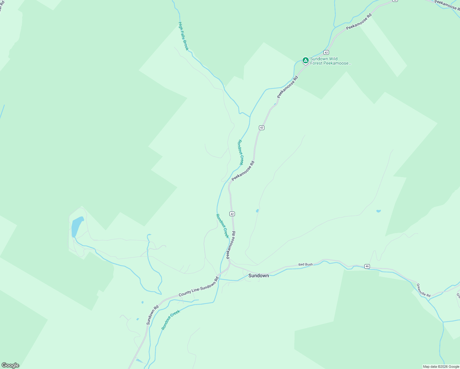 map of restaurants, bars, coffee shops, grocery stores, and more near 21 Peekamoose Road in Grahamsville