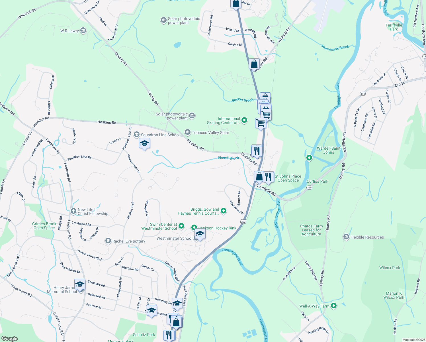 21 Old Barge Road, Simsbury CT Walk Score