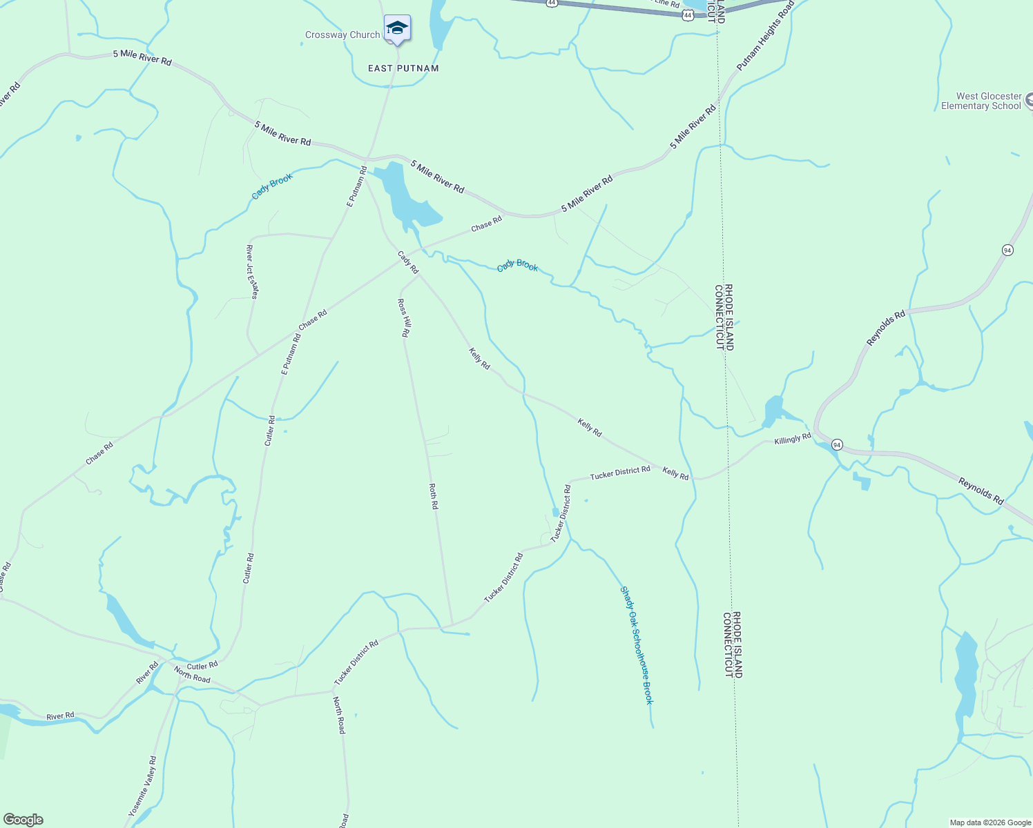 map of restaurants, bars, coffee shops, grocery stores, and more near 147 Kelly Road in Killingly