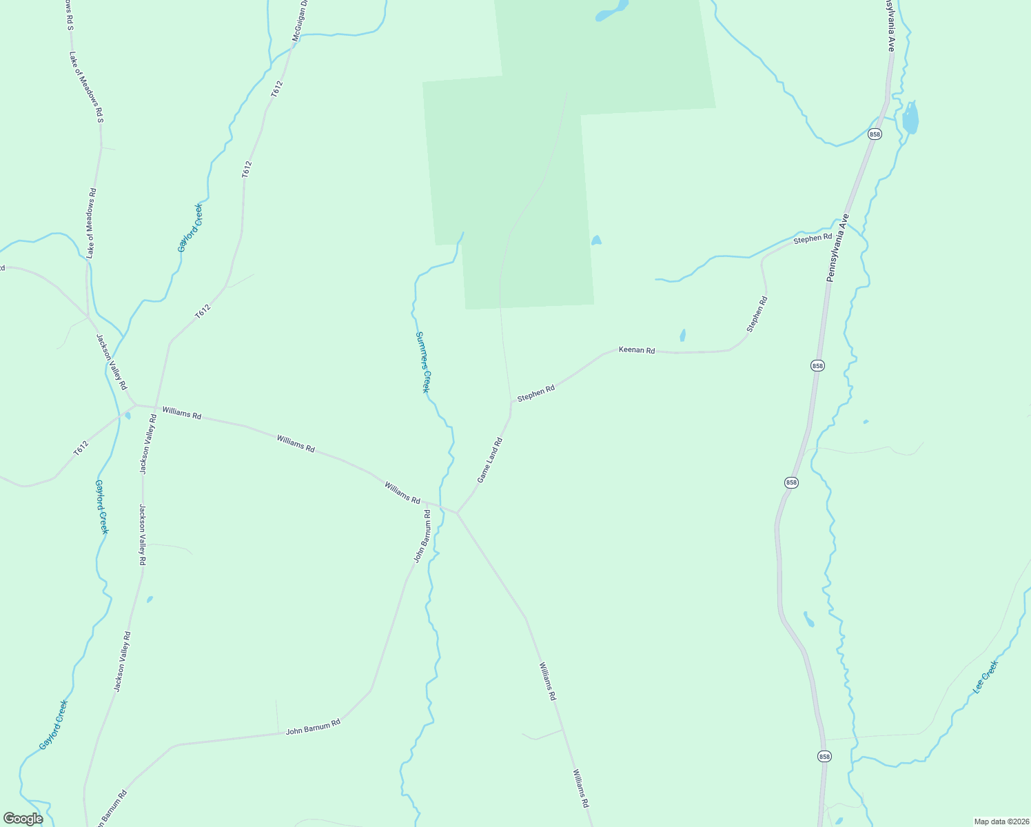 map of restaurants, bars, coffee shops, grocery stores, and more near 370 Game Land Road in Little Meadows