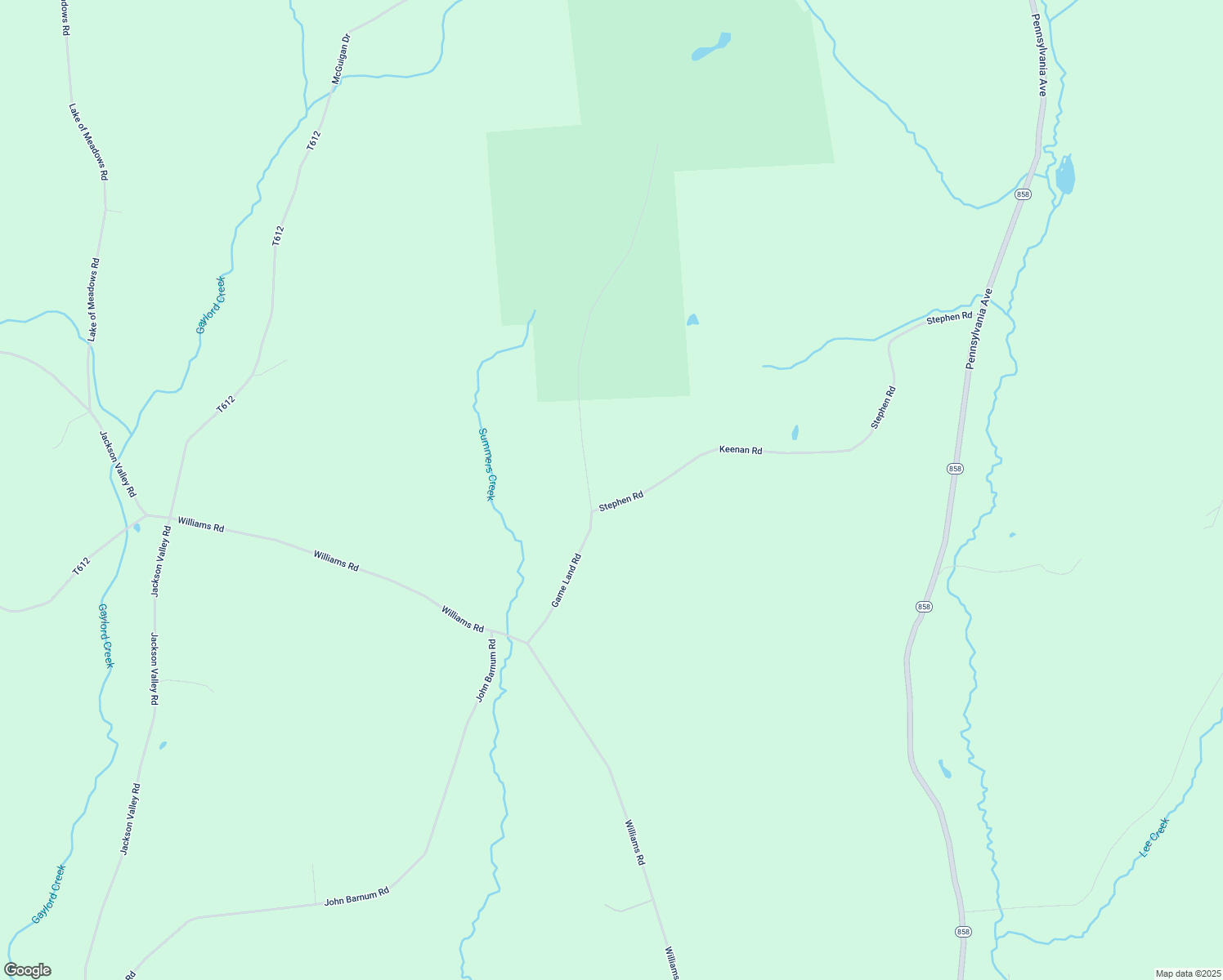 map of restaurants, bars, coffee shops, grocery stores, and more near 370 Game Land Road in Little Meadows