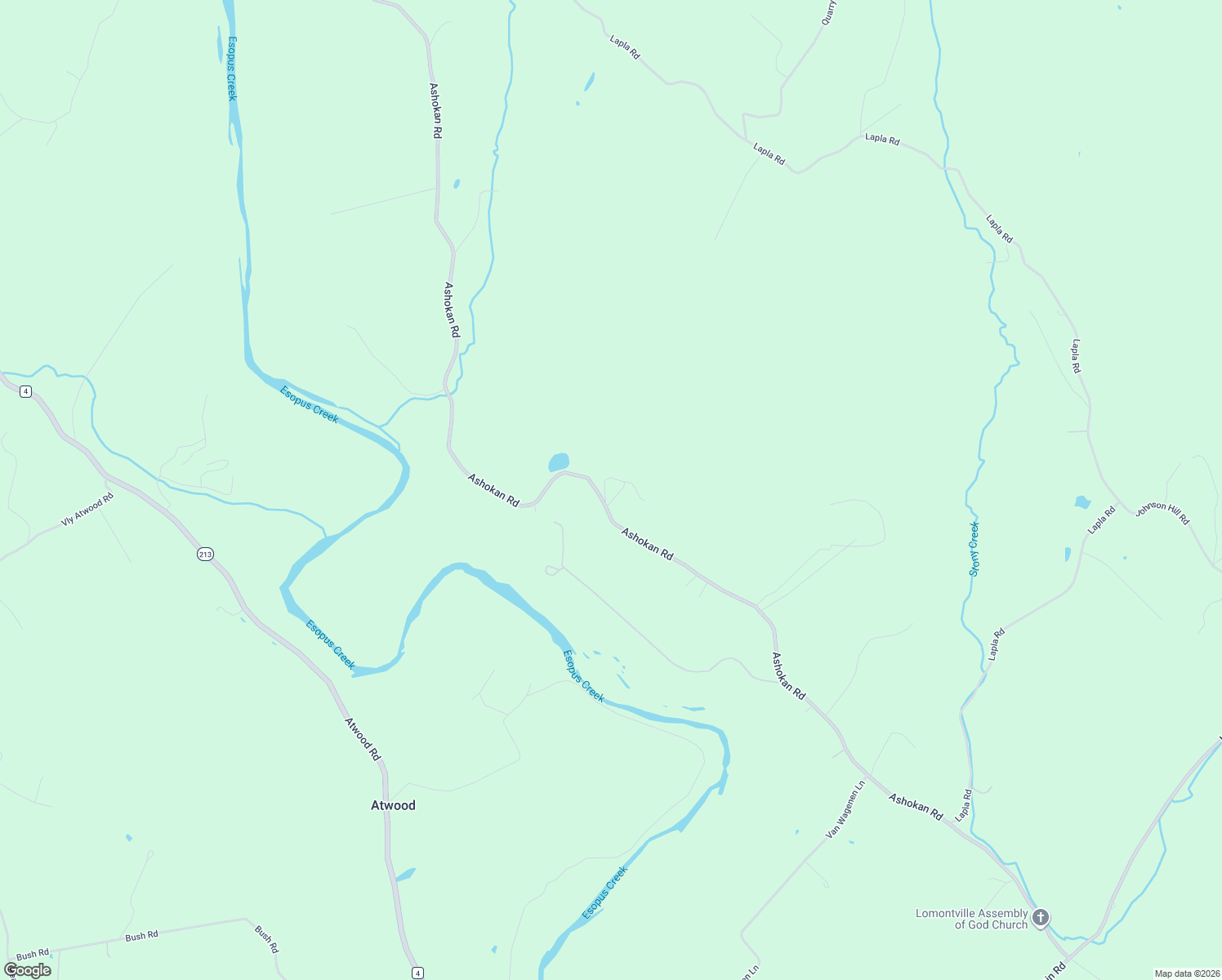 map of restaurants, bars, coffee shops, grocery stores, and more near 536 Ashokan Road in Kingston