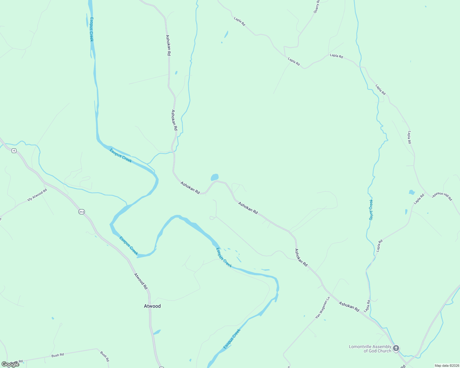 map of restaurants, bars, coffee shops, grocery stores, and more near 536 Ashokan Road in Kingston