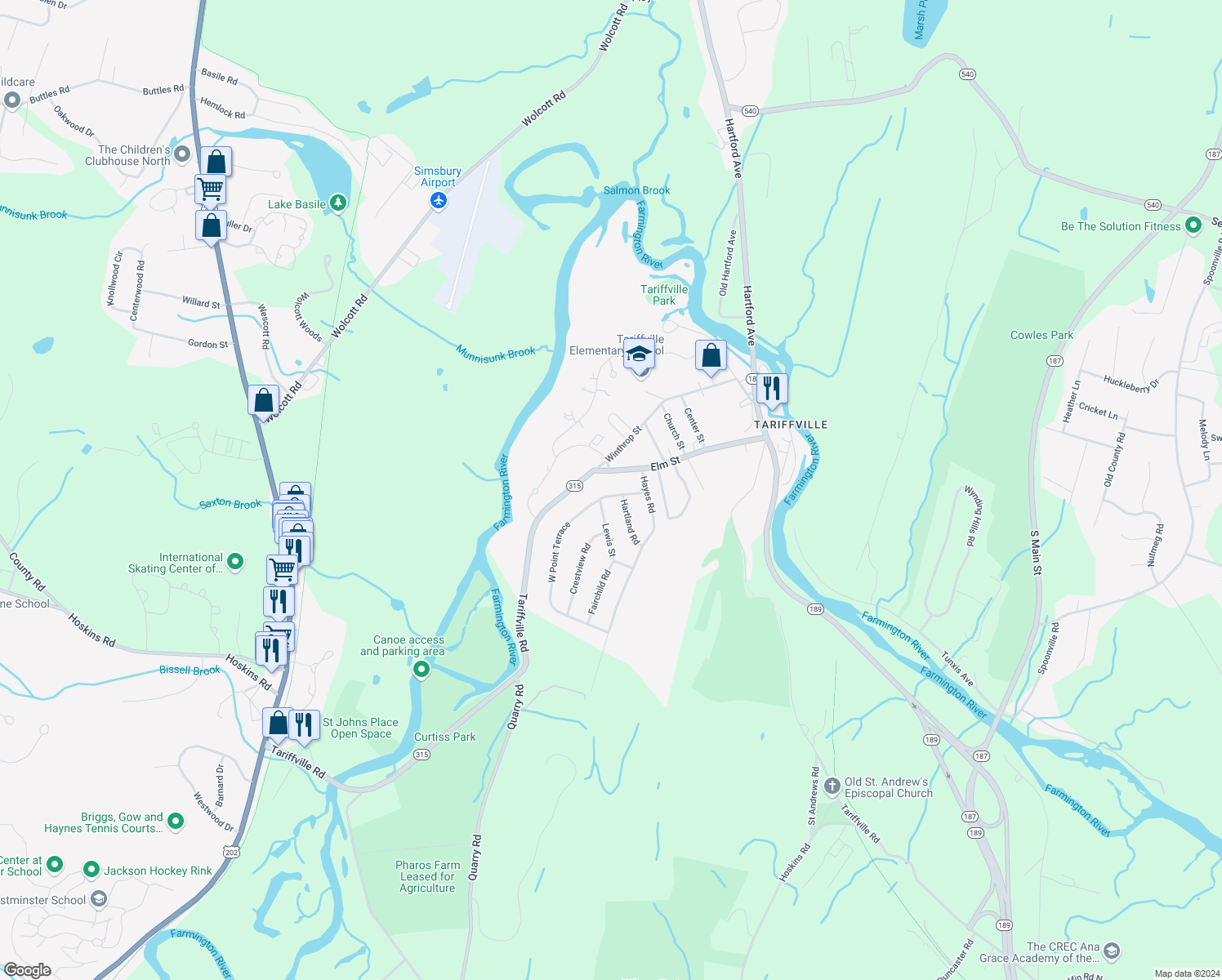 10 West Point Terrace, Simsbury CT Walk Score