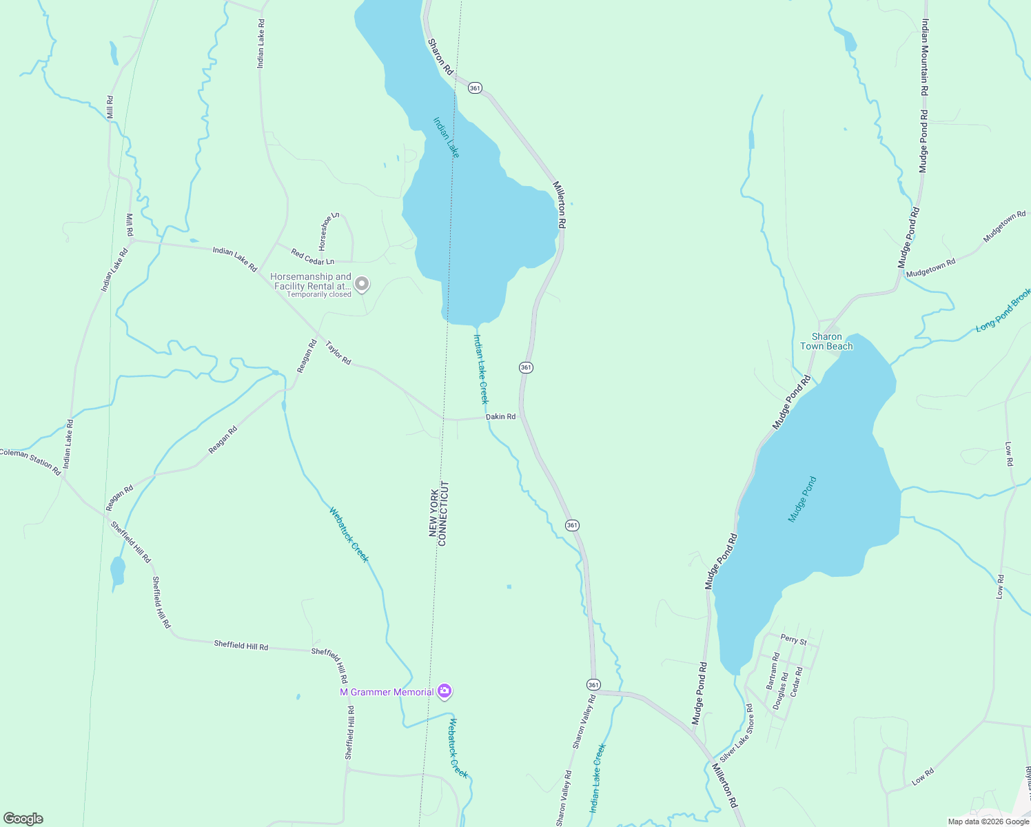 map of restaurants, bars, coffee shops, grocery stores, and more near 229 Millerton Road in Sharon