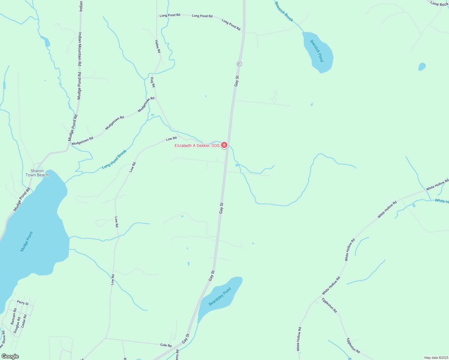 map of restaurants, bars, coffee shops, grocery stores, and more near 325 Gay Street in Sharon