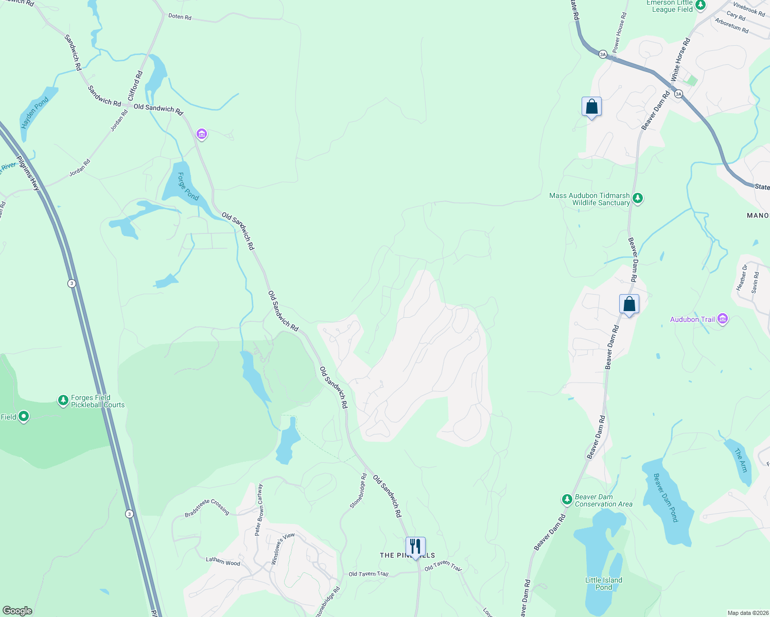 map of restaurants, bars, coffee shops, grocery stores, and more near 45 Kestrel Heights in Plymouth