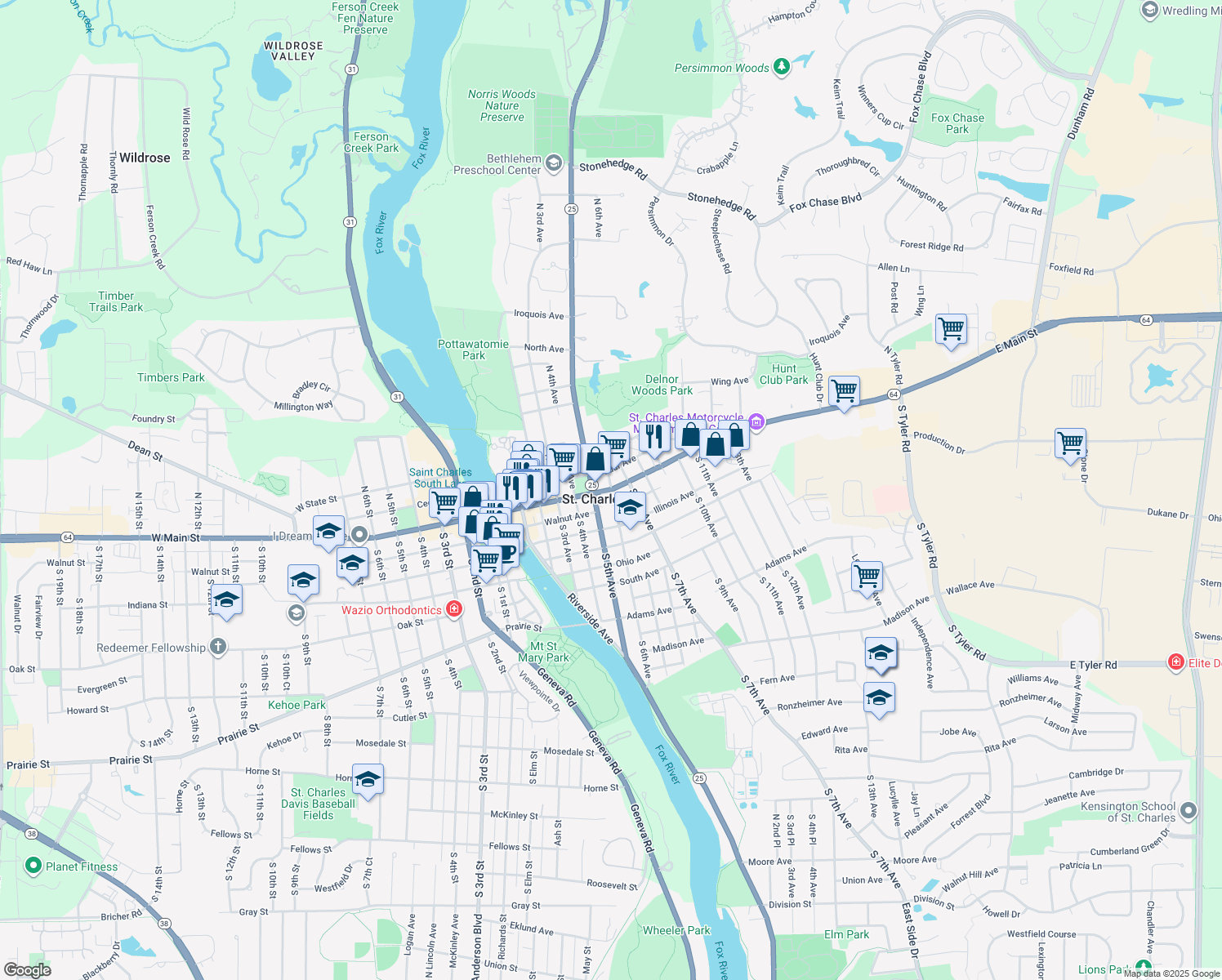 599 East Main Street, St. Charles IL Walk Score