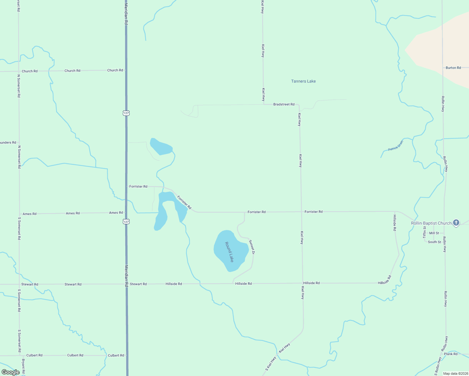 map of restaurants, bars, coffee shops, grocery stores, and more near 18430 Forrister Road in Hudson