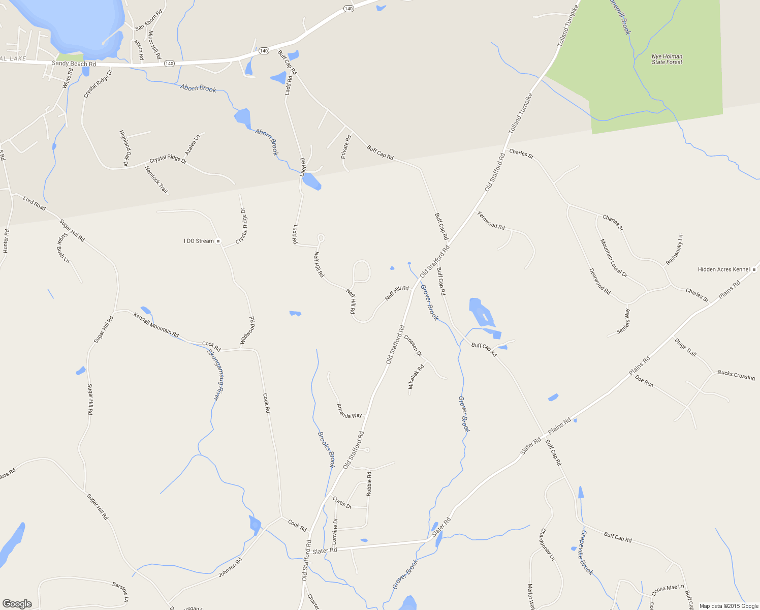 map of restaurants, bars, coffee shops, grocery stores, and more near 31 Neff Hill Road in Tolland