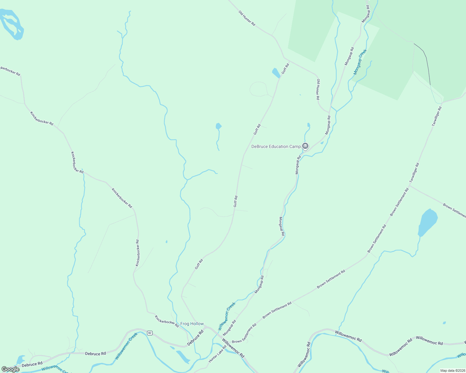 map of restaurants, bars, coffee shops, grocery stores, and more near 251 Goff Road in Livingston Manor