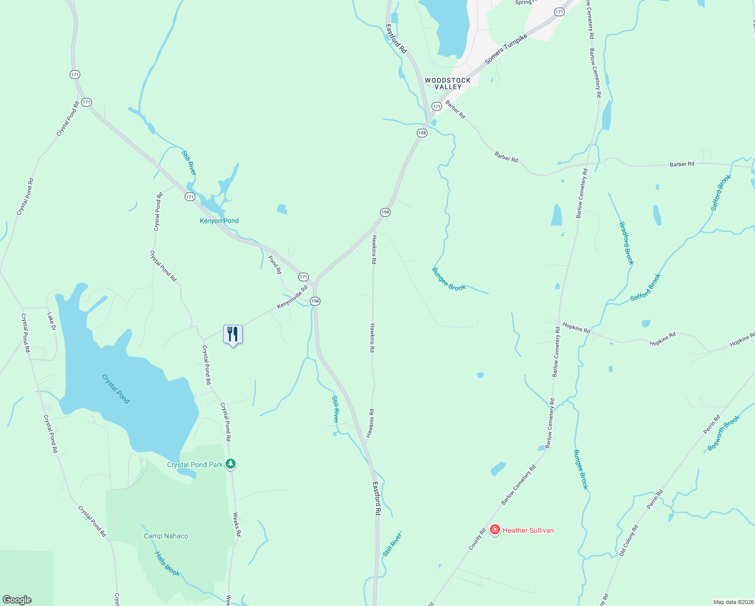 map of restaurants, bars, coffee shops, grocery stores, and more near 70 Hawkins Road in Woodstock