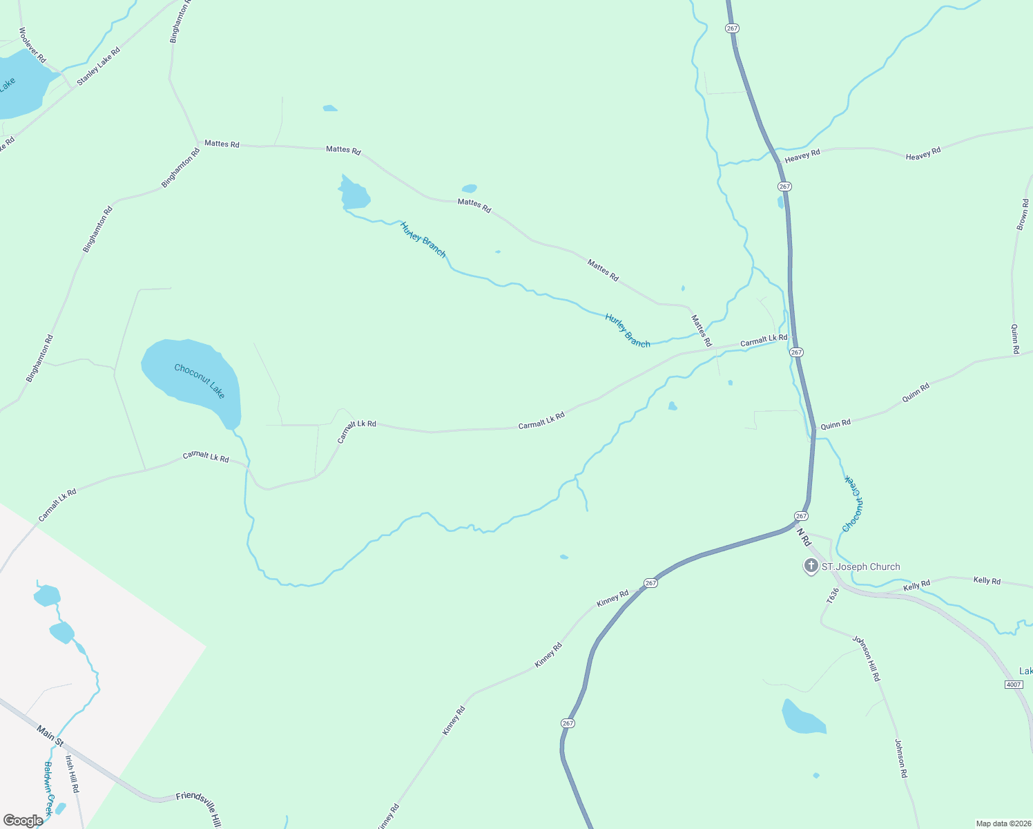 map of restaurants, bars, coffee shops, grocery stores, and more near 2313 Carmalt Lake Road in Friendsville