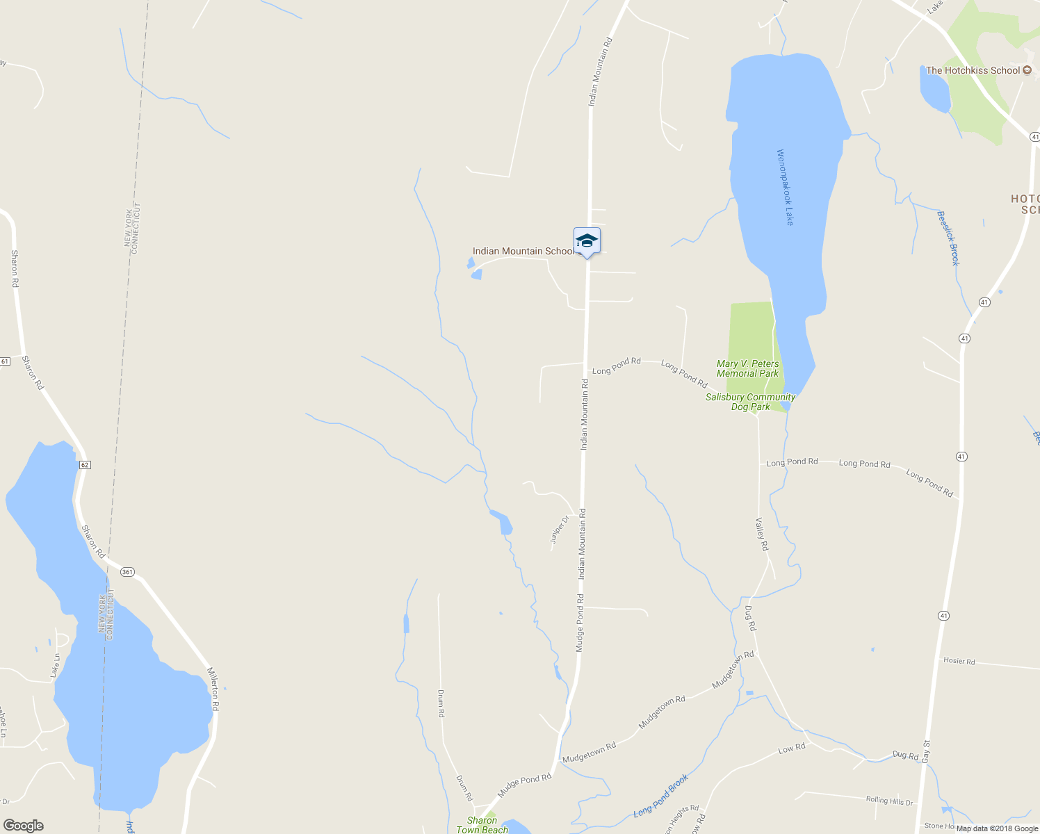 map of restaurants, bars, coffee shops, grocery stores, and more near 245 Indian Mountian Road in Salisbury