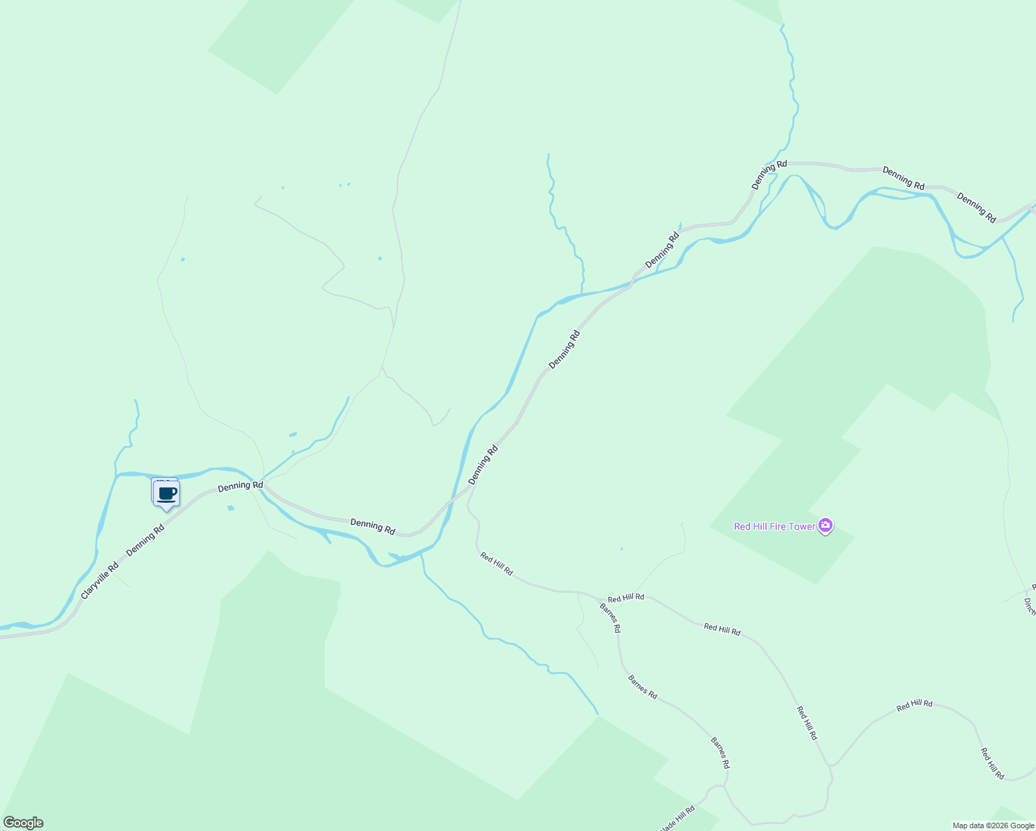 map of restaurants, bars, coffee shops, grocery stores, and more near 2071 Denning Road in Claryville