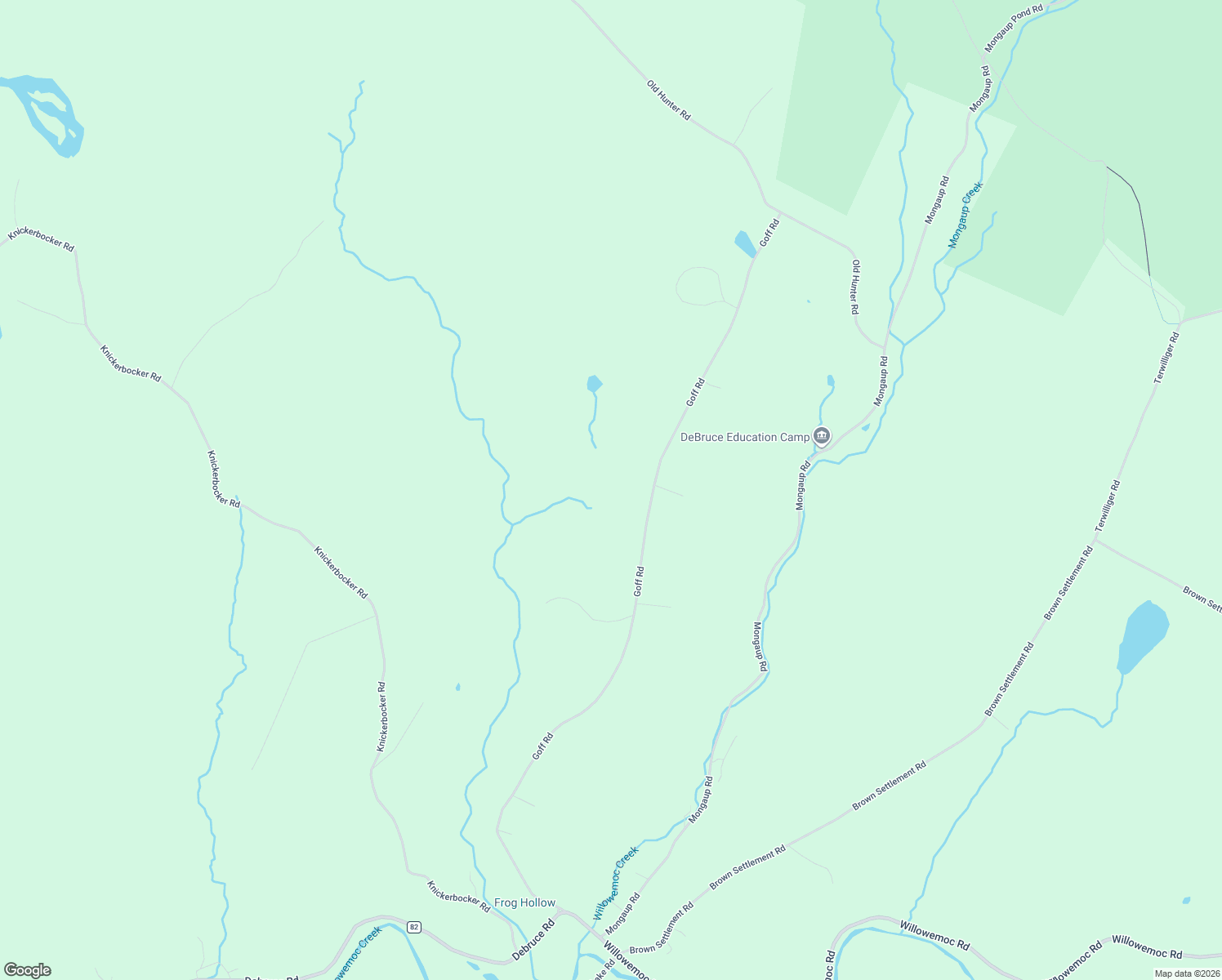 map of restaurants, bars, coffee shops, grocery stores, and more near 346 Goff Road in Livingston Manor